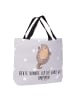 Mr. & Mrs. Panda Schultertasche Otter Umarmen mit Spruch in Grau Pastell