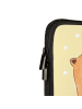 Mr. & Mrs. Panda Laptop Tasche Katze Wolle mit Spruch in Gelb Pastell