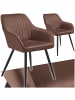 tectake Polstersessel gepolstert, in Samtoptik, gesteppt, 58 x 62 x 82 cm