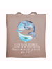 Mr. & Mrs. Panda Einkaufstasche Walfisch Thunfisch mit Spruch in Braun Pastell