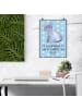Mr. & Mrs. Panda Print Einhorn Nashorn mit Spruch in Blau Pastell