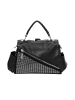 NAEMI Damen Handtasche in Schwarz Silber