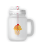 Mr. & Mrs. Panda Trinkglas Mason Jar Cupcake ohne Spruch in Transparent