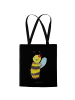 Mr. & Mrs. Panda Canvas Tasche Biene Happy ohne Spruch in Schwarz