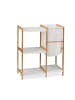 relaxdays Badregal in Natur/Weiß - (B)65,5 x (H)76 x (T)33 cm