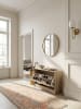 KADIMA DESIGN Schuhkipper aus Holz in Beige mit Ablage und 1 Fach in Beige