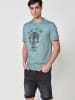 KOROSHI Kurzarm-t-shirt. in grun