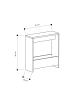 CALICOSY Beistelltisch SIMPI in Weiß - (W) 55  x (H) 60  x (L) 20  cm