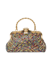 faina Women Handbag in Gold Multicolor