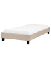 Beliani Einzelbett ROANNE in Beige/Braun - (W) 99 x (H) 29 x (L) 211 cm