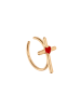 myMo Women Earring in Rose Gold Red