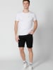 KOROSHI Kurzarm T-Shirt in weiß