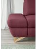 Furn.Design Ecksofa bordeaux Velours, Wohnzimmer Sofa