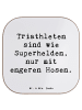 Mr. & Mrs. Panda Untersetzer Spruch Triathlon Superheld mit Spruch in Weiß