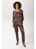 Aniston CASUAL Schlupfbluse in bordeaux-sand-grün-braun