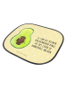 Mr. & Mrs. Panda Sonnenschutz Auto Avocado Kern mit Spruch in Gelb Pastell