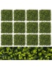 COSTWAY 12 Stk. Künstliche Pflanzenwand in Grün