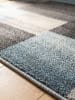 KADIMA DESIGN Teppich Kurzflor Waschbar Karo SERENO Strapazierfähig OEKO-TEX in Blau