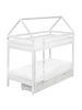 Beliani Hochbett TERNAS in Weiß - (W) 98 x (H) 195 x (L) 207 cm