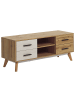 Beliani TV-Möbel FLORIDA in Braun/Weiß - (W) 120 x (H) 49 x (L) 40 cm