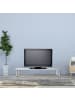 relaxdays TV-Tisch in Weiß/Silber - (B)35 x (H)100 x (T)17 cm