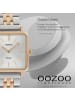 Oozoo Analog-Armbanduhr Oozoo Vintage Series silber, rosegold groß (ca. 29x29mm)