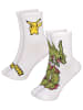 Pokemon 2er Pack Pokemon Socken Pikachu & Rayquaza Tennissocken Söckchen in weiß