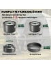 Outsunny Campinggeschirr,20,5cm x 20,5cm x 15,5cm,grau