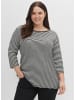 sheego Ringelshirt in schwarz