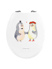 Mr. & Mrs. Panda Motiv WC Sitz Pinguin Heirat ohne Spruch in Weiß