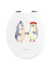 Mr. & Mrs. Panda WC Sitz Pinguin Heirat ohne Spruch in Weiß