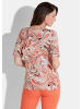 GOLDNER Baumwollshirt mit organischem Muster in pfirsich / orange / braun / gemustert