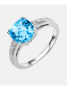 Diamant L'éternel Ring aus 375 Weißgold mit Diamant mit Topas