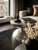 KADIMA DESIGN Beistelltisch Orient | Hammerschlag-Look, Aluminium, Robust in Silber