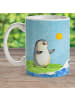 Mr. & Mrs. Panda Trinkbecher Pinguin Surfer ohne Spruch in Eisblau