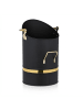 relaxdays Kohlenschütte in Schwarz/ Gold - (H)40 x Ø 23 cm