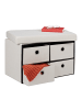 relaxdays Sitzbank in Creme - (B)60 x (H)39 x (T)38 cm