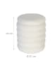 relaxdays Hocker in Weiß - (H)44 x Ø37 cm