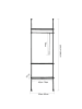 SoBuy Kleiderständer in Schwarz - (B)52-80 x (H)233-300cm