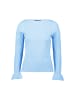 Zero  Pullover mit Volants am Ärmel in Blau