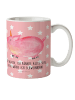 Mr. & Mrs. Panda Kaffeetasse Einhorn Schwein mit Spruch in Rot Pastell