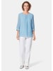 GOLDNER Kurzgröße:  Bluse Bluse aus Chiffon mit Glitzersteinen in eisblau