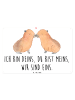 Mr. & Mrs. Panda Blechschild Capybara Liebe mit Spruch in Weiß