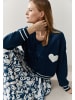 More & More kurze Langarm-Strickjacke in classic blue