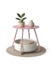 Coemo Beistelltisch Kosi mit Canvas Korb - Metallgestell mit Stoffkorb in Pink