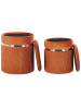 Beliani 2er-Set Pouf CAMDENTON in Orange