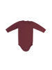 Sämann Baby Body aus 100% Bio-Baumwolle Druckknopf langarm gerippt Raspberry