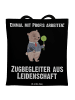Mr. & Mrs. Panda Tragetasche Zugbegleiter Leidenschaft mit Spruch in Schwarz