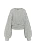 faina Damen Strickpullover in Hellgrau Melange