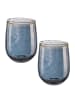 Creativ home Vase aus Glas in blau